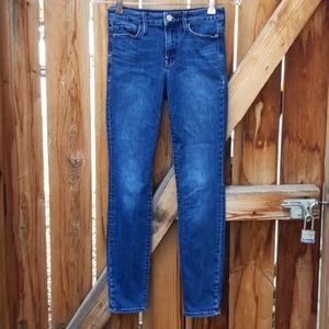 Athleta sculptek darkwash skinny jeans jeans sz 0